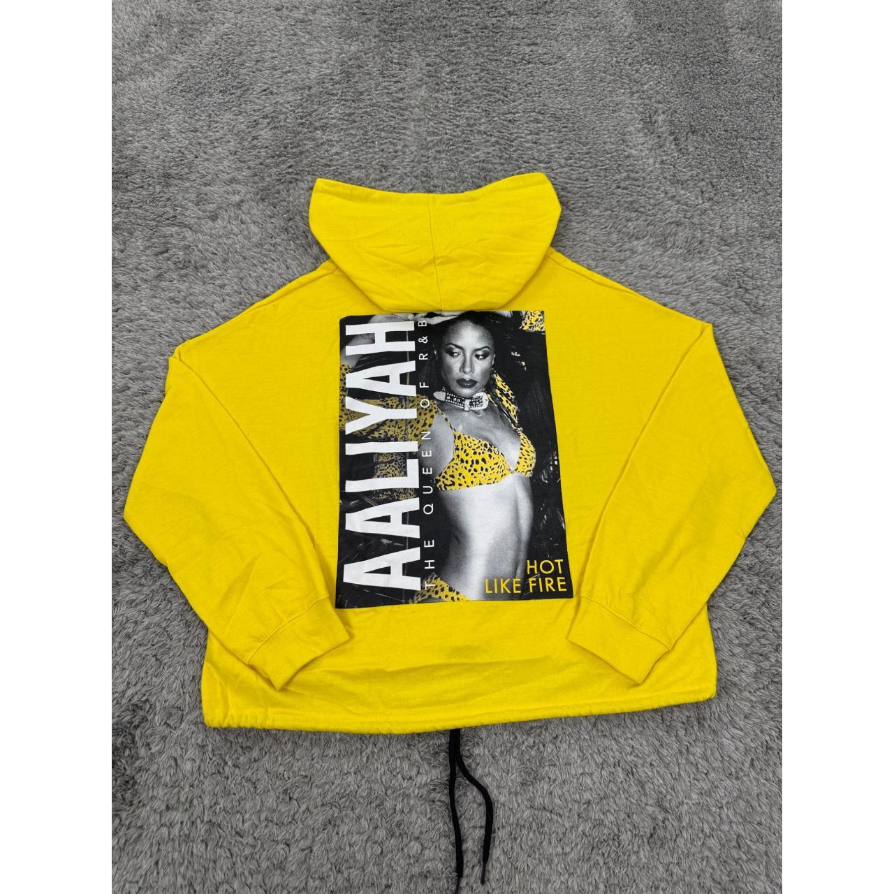 Aaliyah Hoodie Womans Large Yellow Graphic R B Queen. Depop