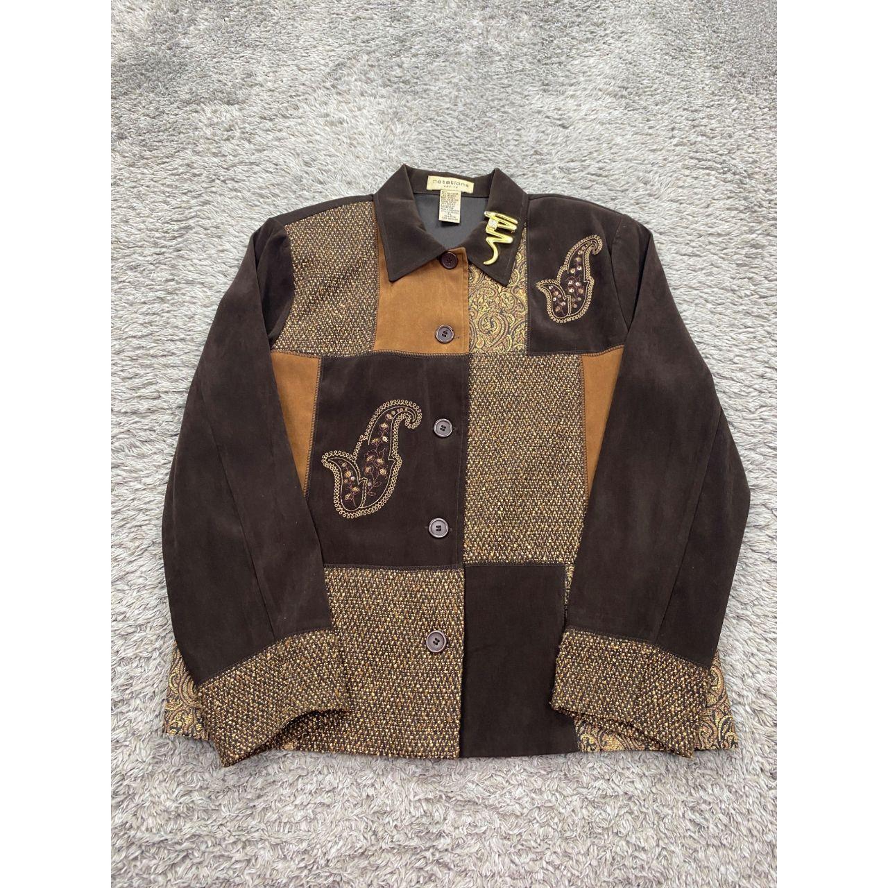 Notations Women's Polyester Jacket - Brown - L – … - image 1