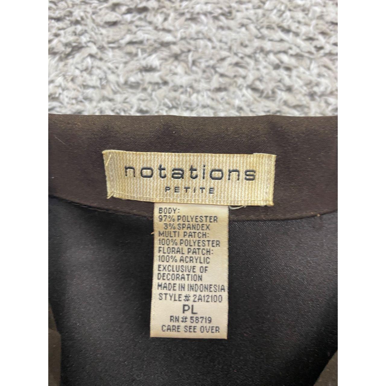 Notations Women's Polyester Jacket - Brown - L – … - image 3