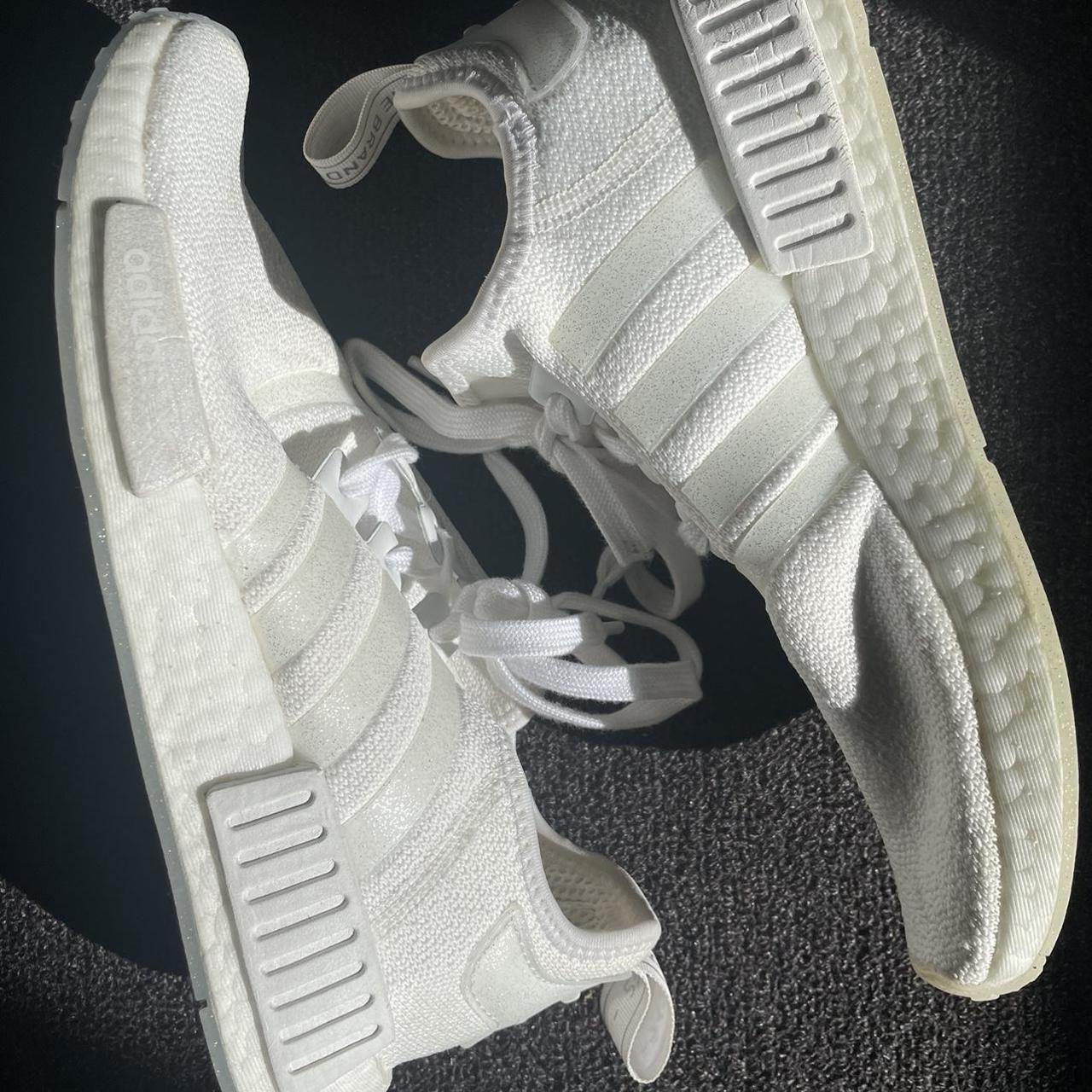 Adidas all white NMDS Worn a couple of times, super... - Depop