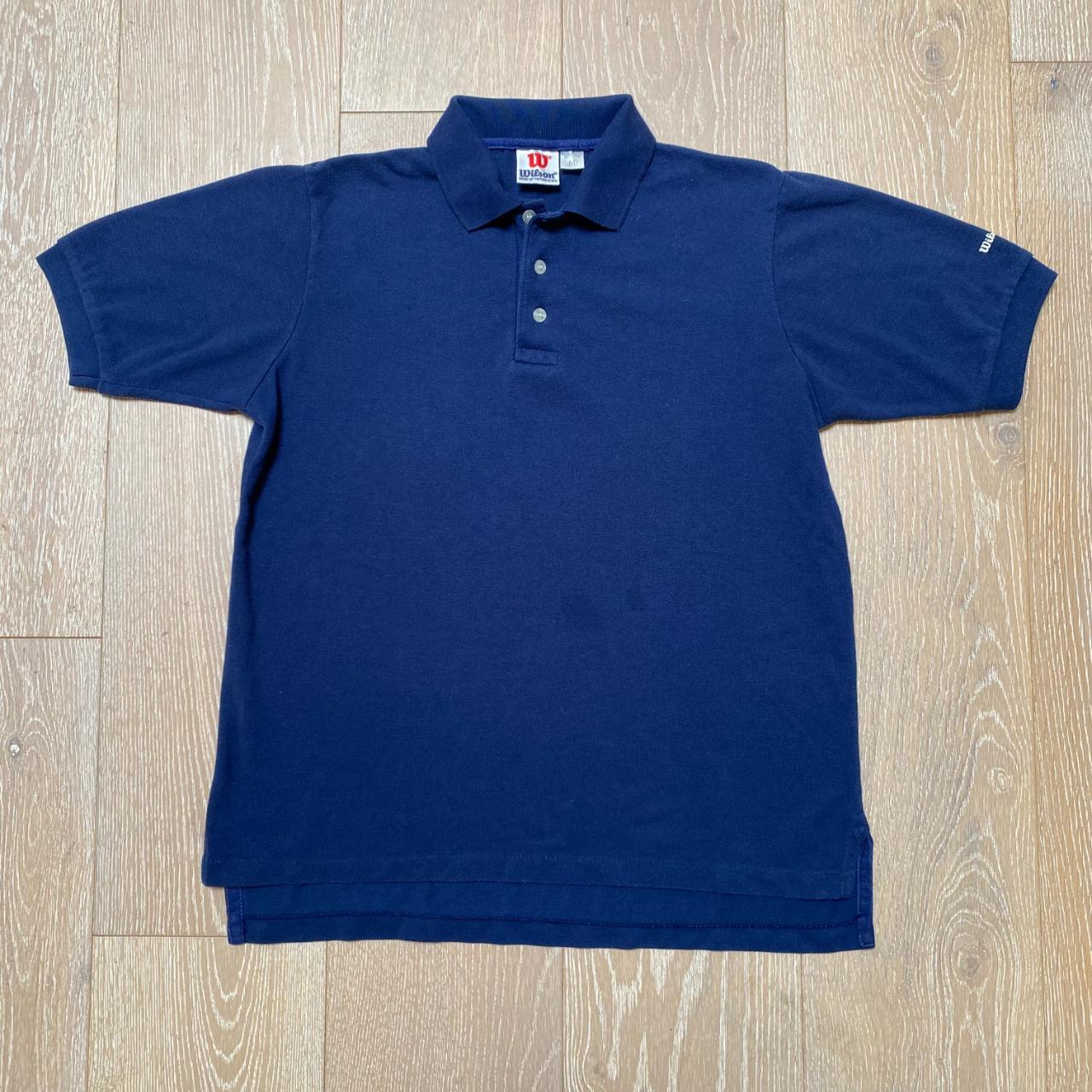 Wilson Men's Navy and White Polo-shirts | Depop