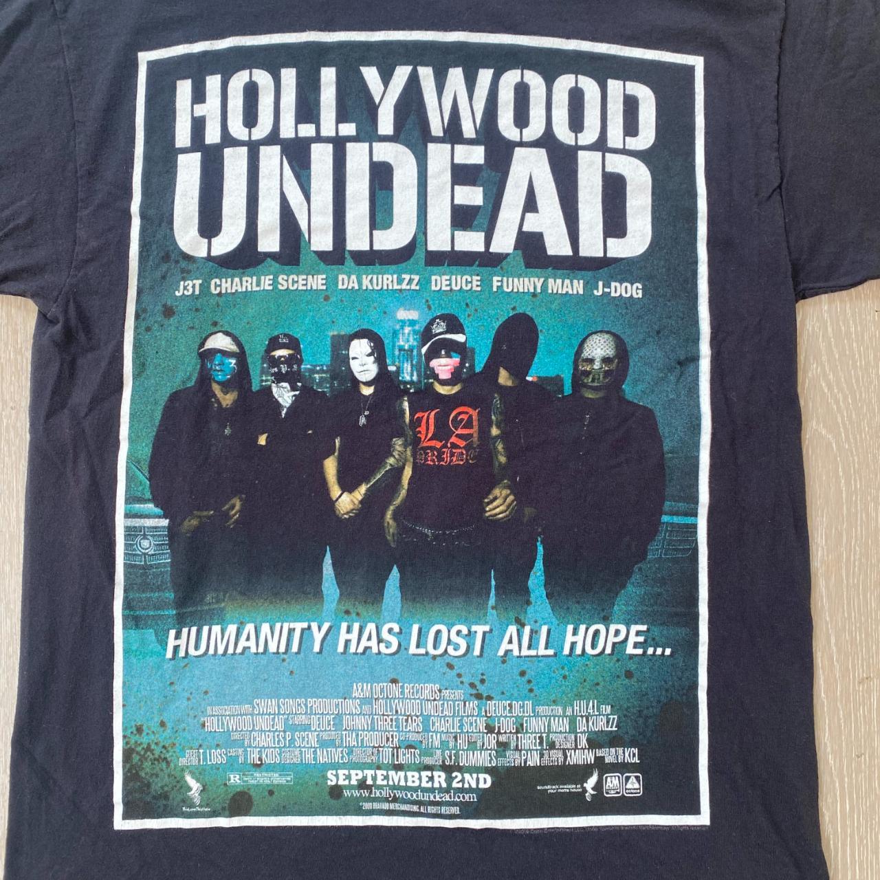 Hollywood UNDEAD バンドTシャツ Hanes Mサイズ US古着 Vintage Hollywood Undead Rock Band Tee Size | Depop