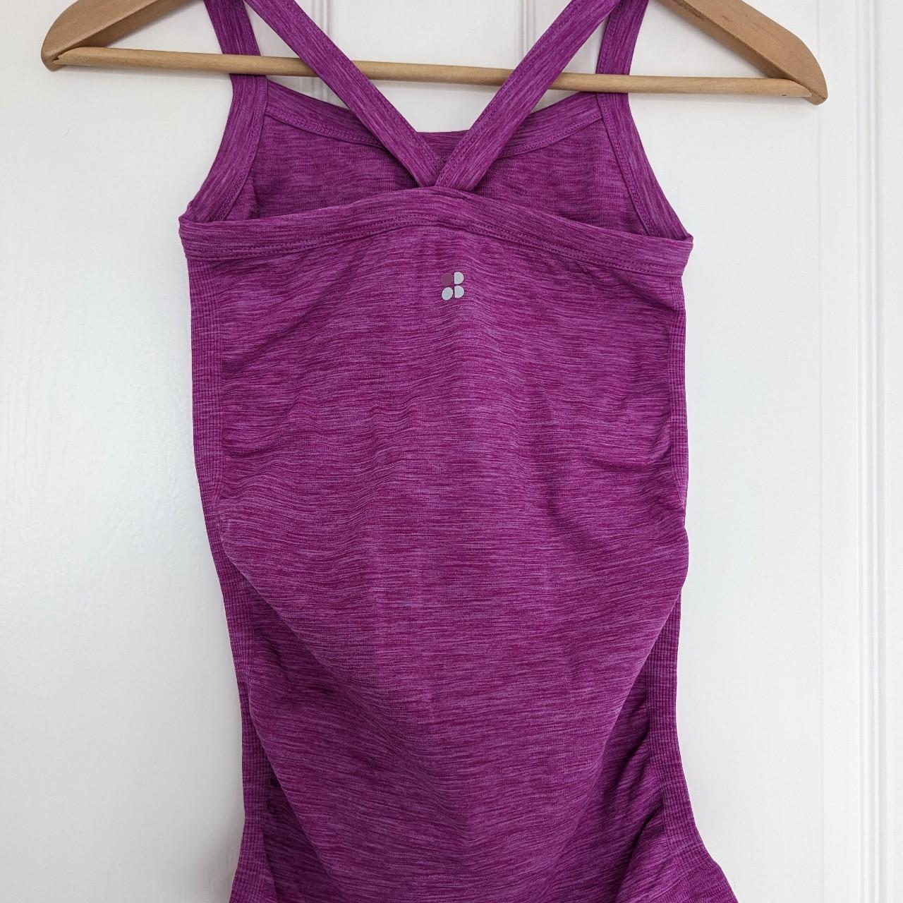 Sweaty Betty Women's Pink and Purple Vest | Depop