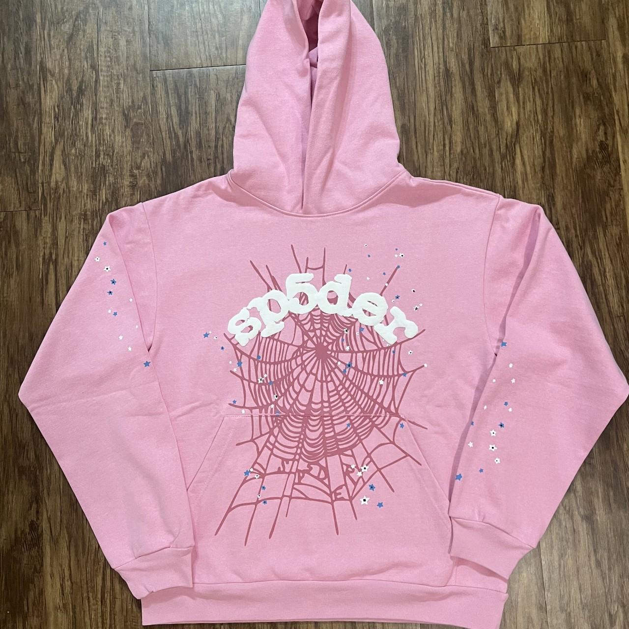 Sp5der Hoodie Pink Medium Brand New 100% | Depop