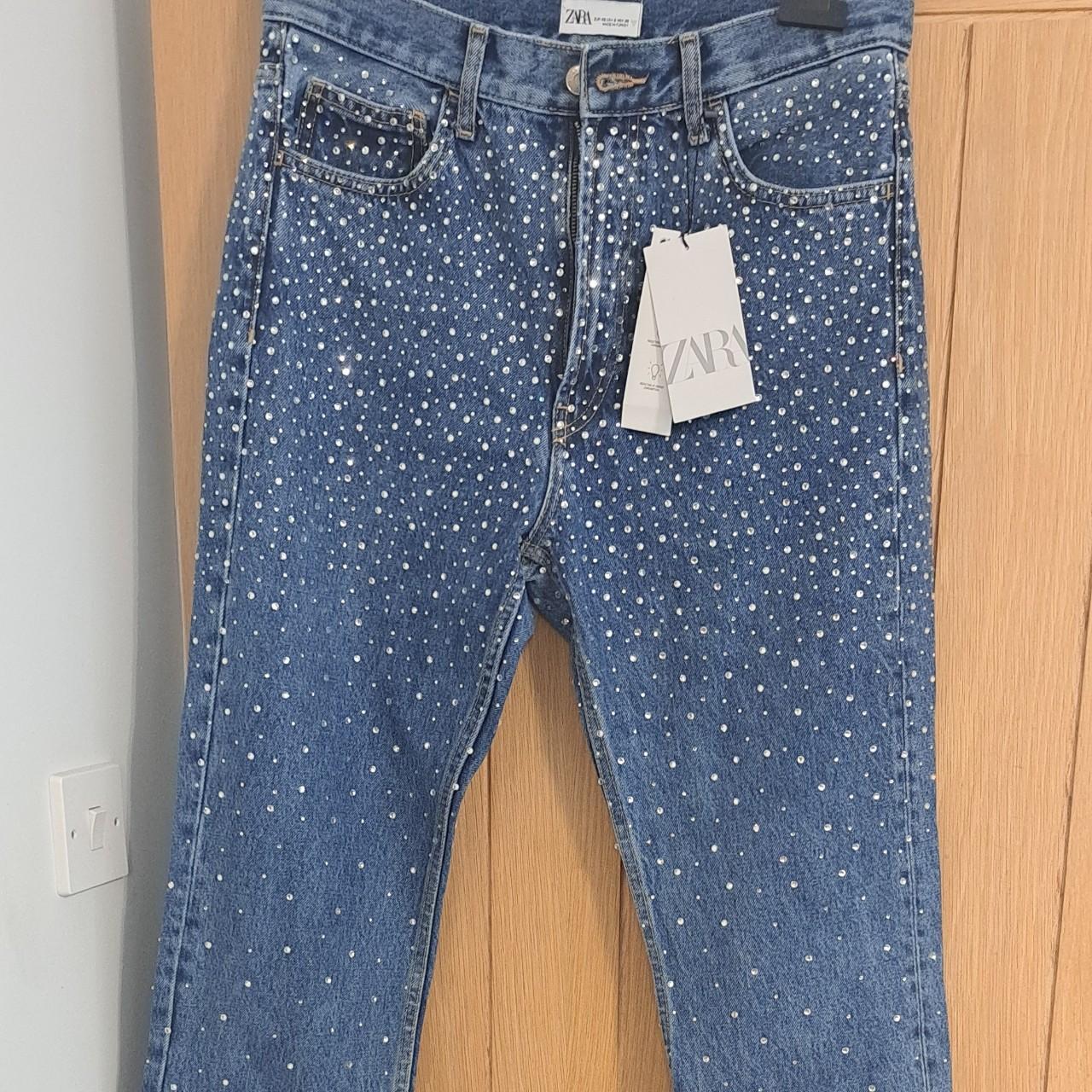 Stunning diamante jeans diamante zara jeans... Depop