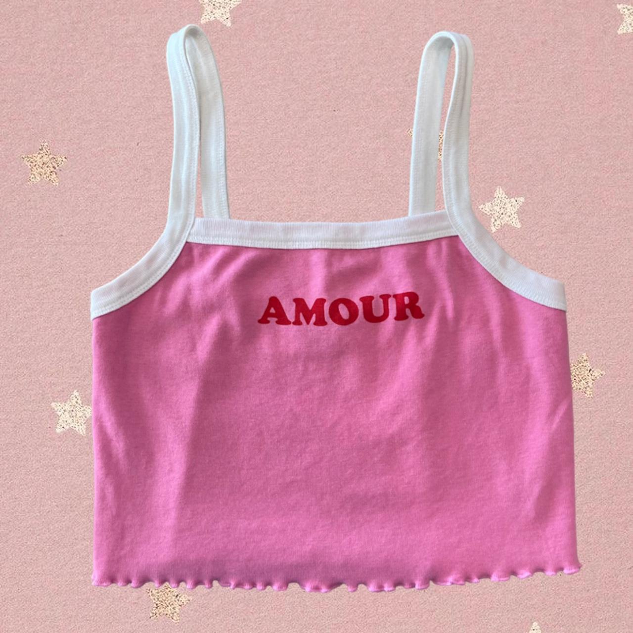 Forever 21 Amour lettuce edge hem crop So Depop