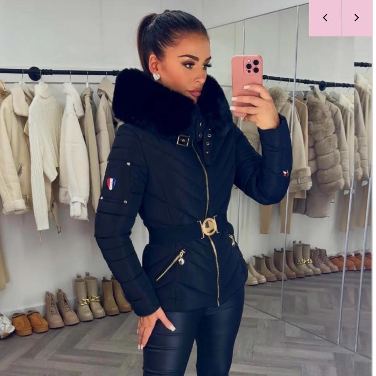 Black coat with gold zippers best sale