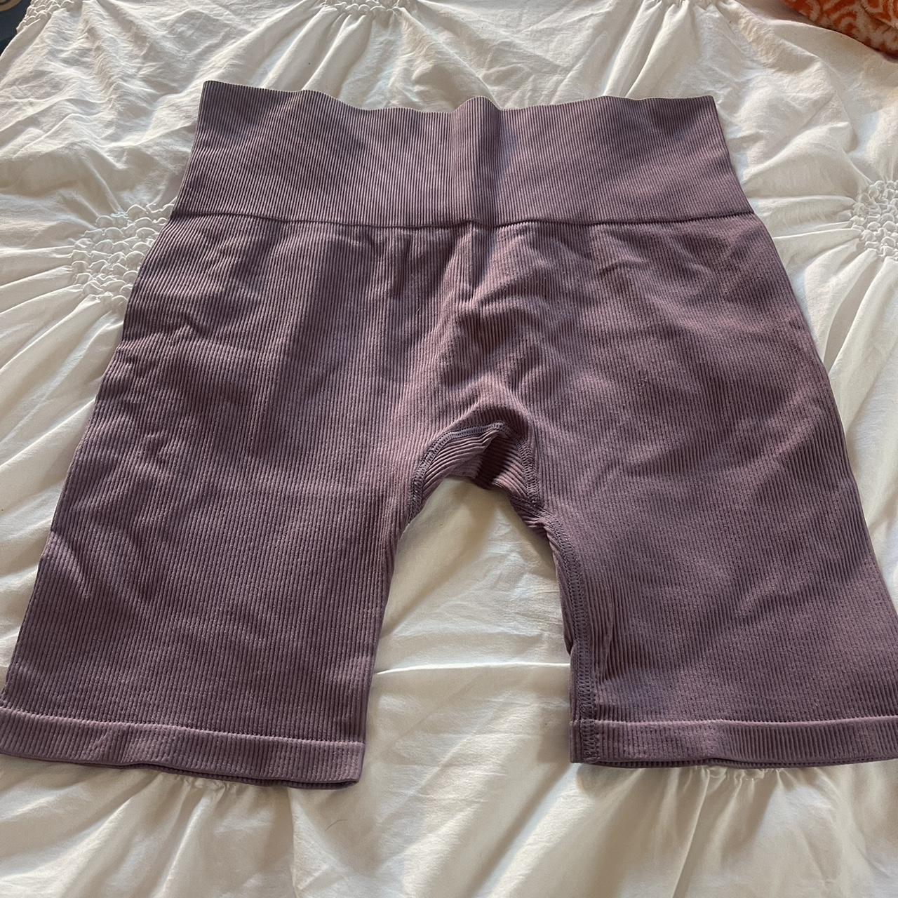 purple wild fable cotton biker shorts - Depop