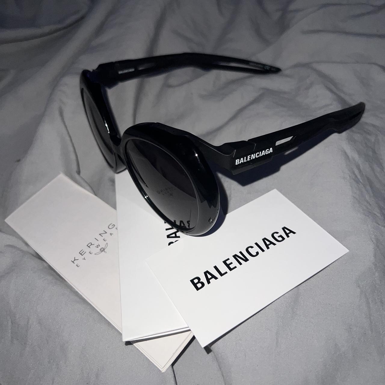 Balenciaga Women's Black and White Sunglasses (2)