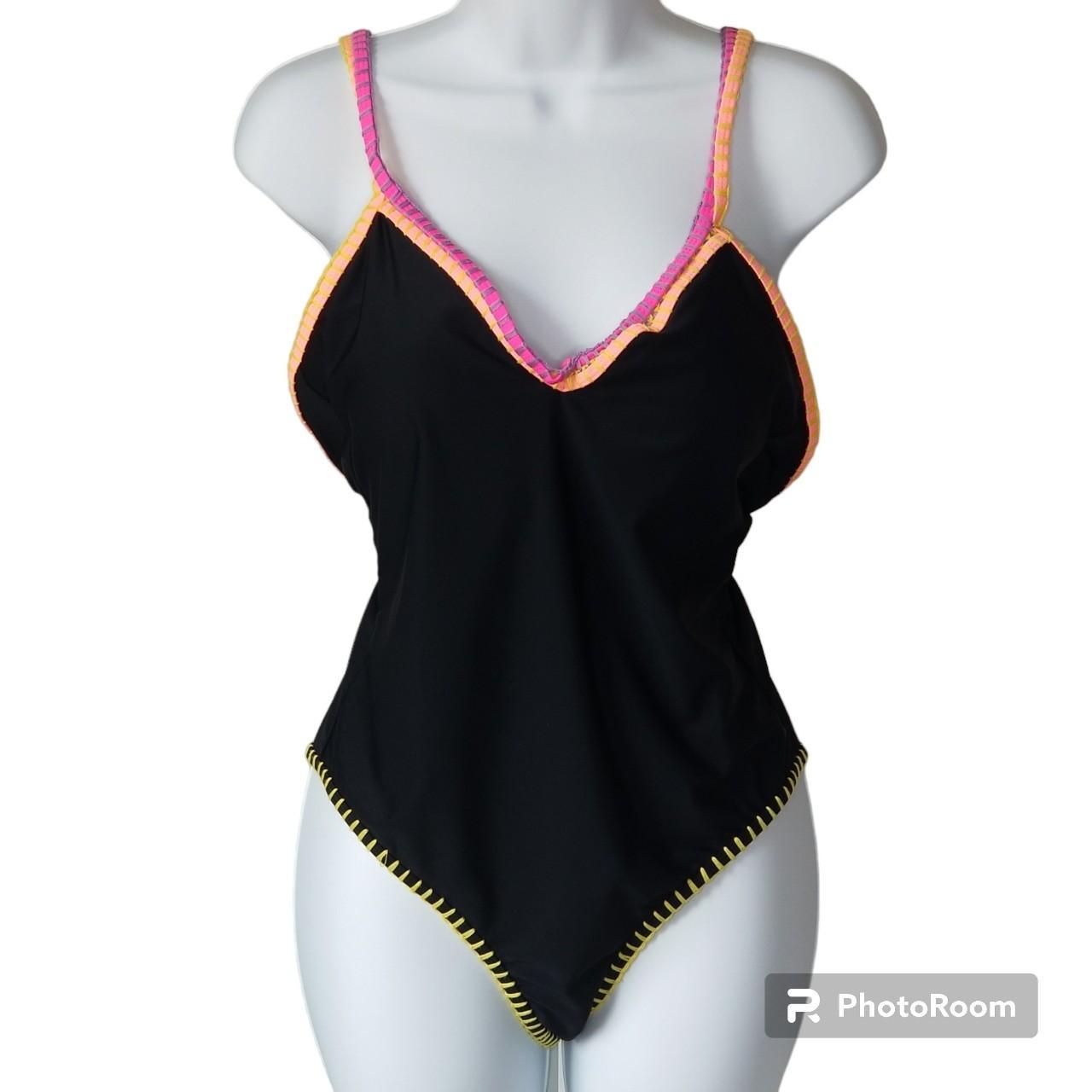 Gianni Bini Swim Suit NWT Black One Piece Colorful