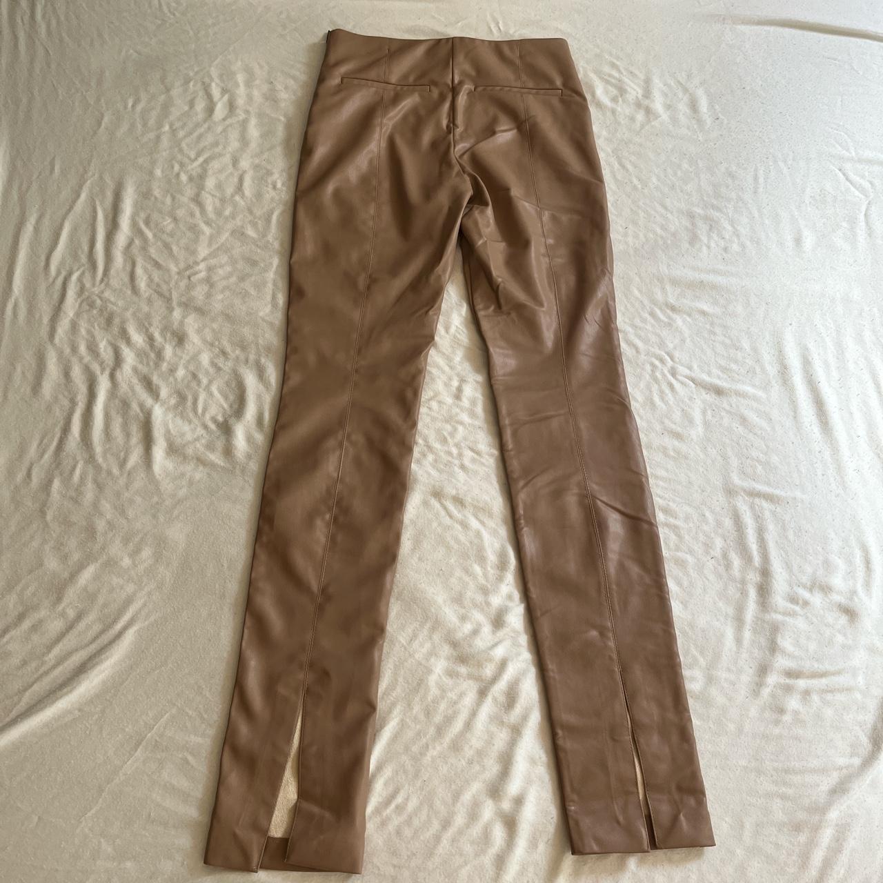 Faux leather pants from Zara. Size medium. The