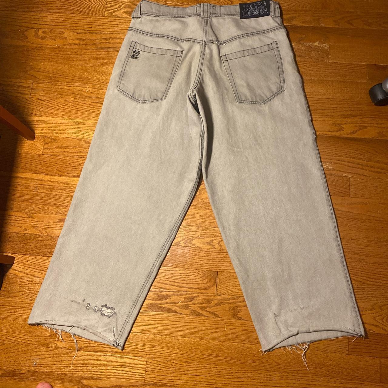 Digits 238 jeans in grey black stitching tagged size... - Depop