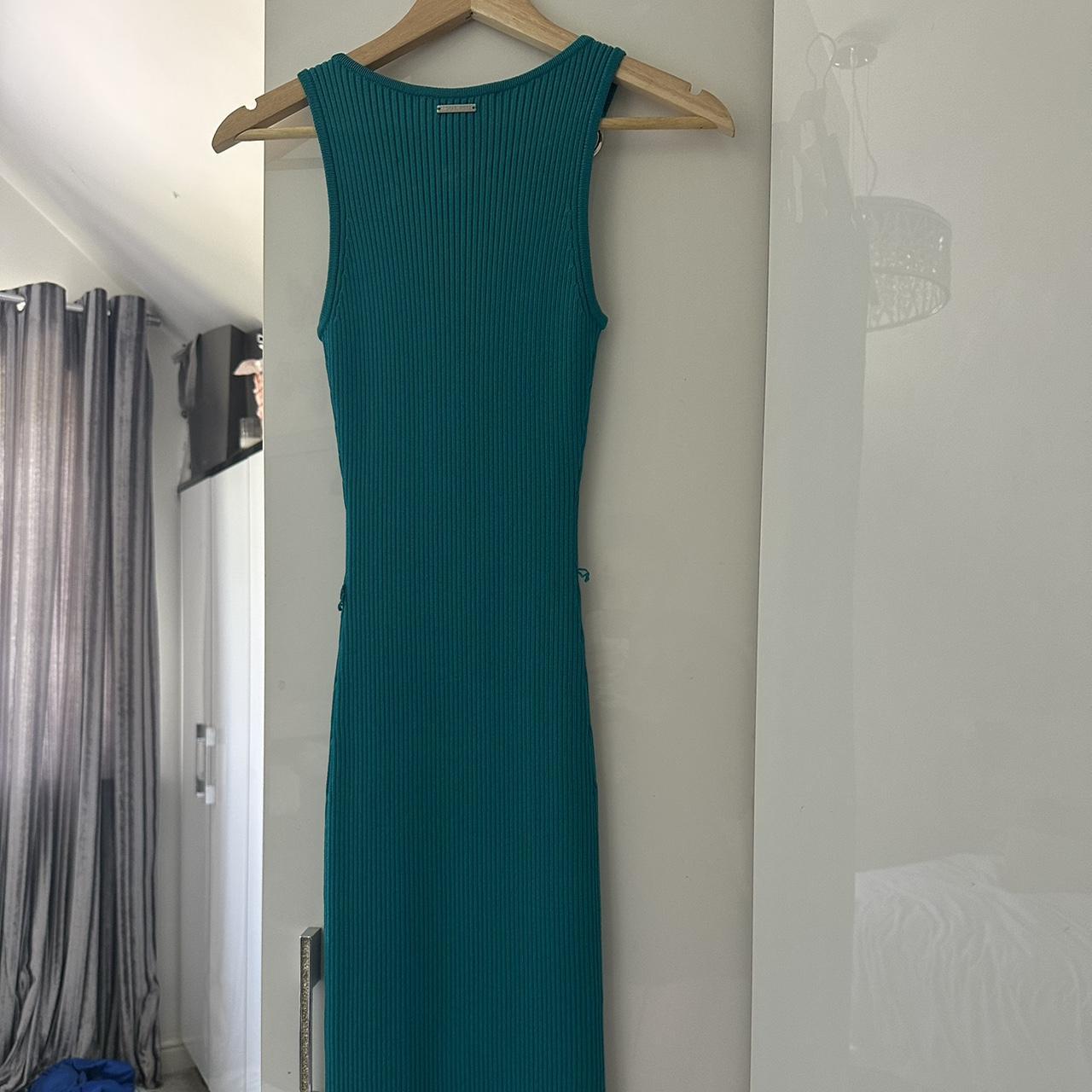 Michael Kors teal blue maxi dress XXS fits XS and S - Depop