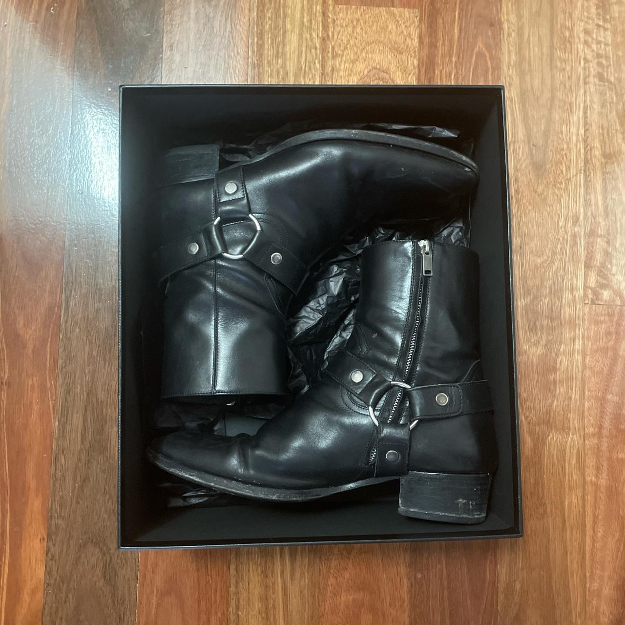 Saint laurent hot sale motorcycle boots