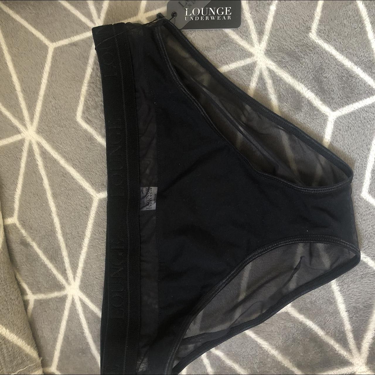 Lounge underwear thong knickers mesh size S new with... - Depop