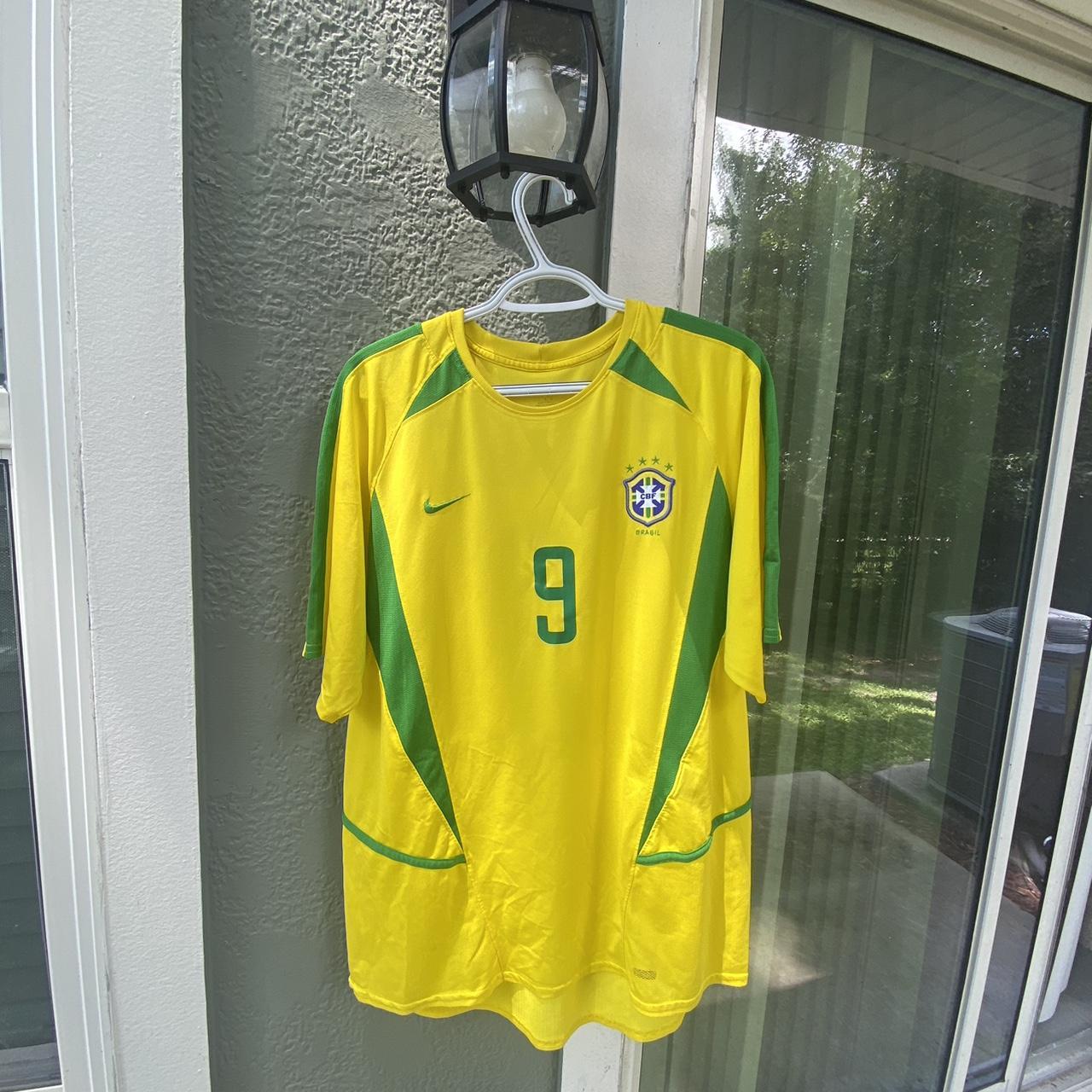 BRAZIL NATIONAL TEAM 2002/2004 HOME FOOTBALL SHIRT JERSEY NIKE L