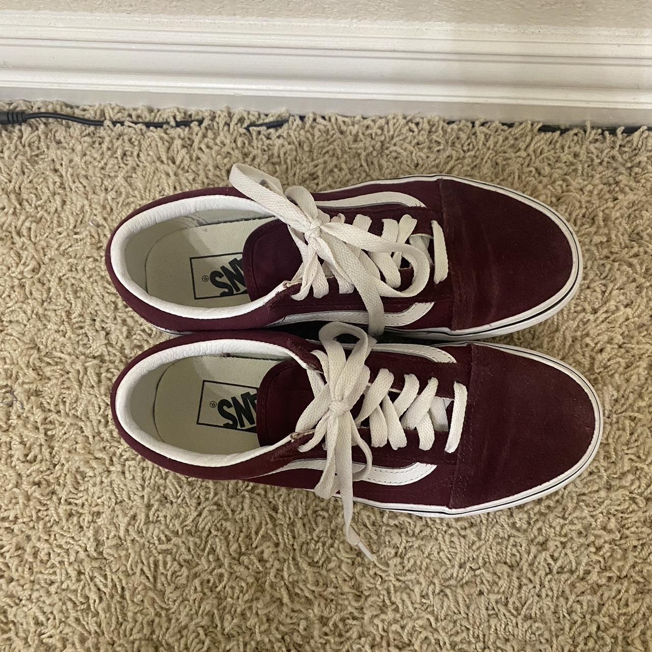 Maroon platform vans hotsell