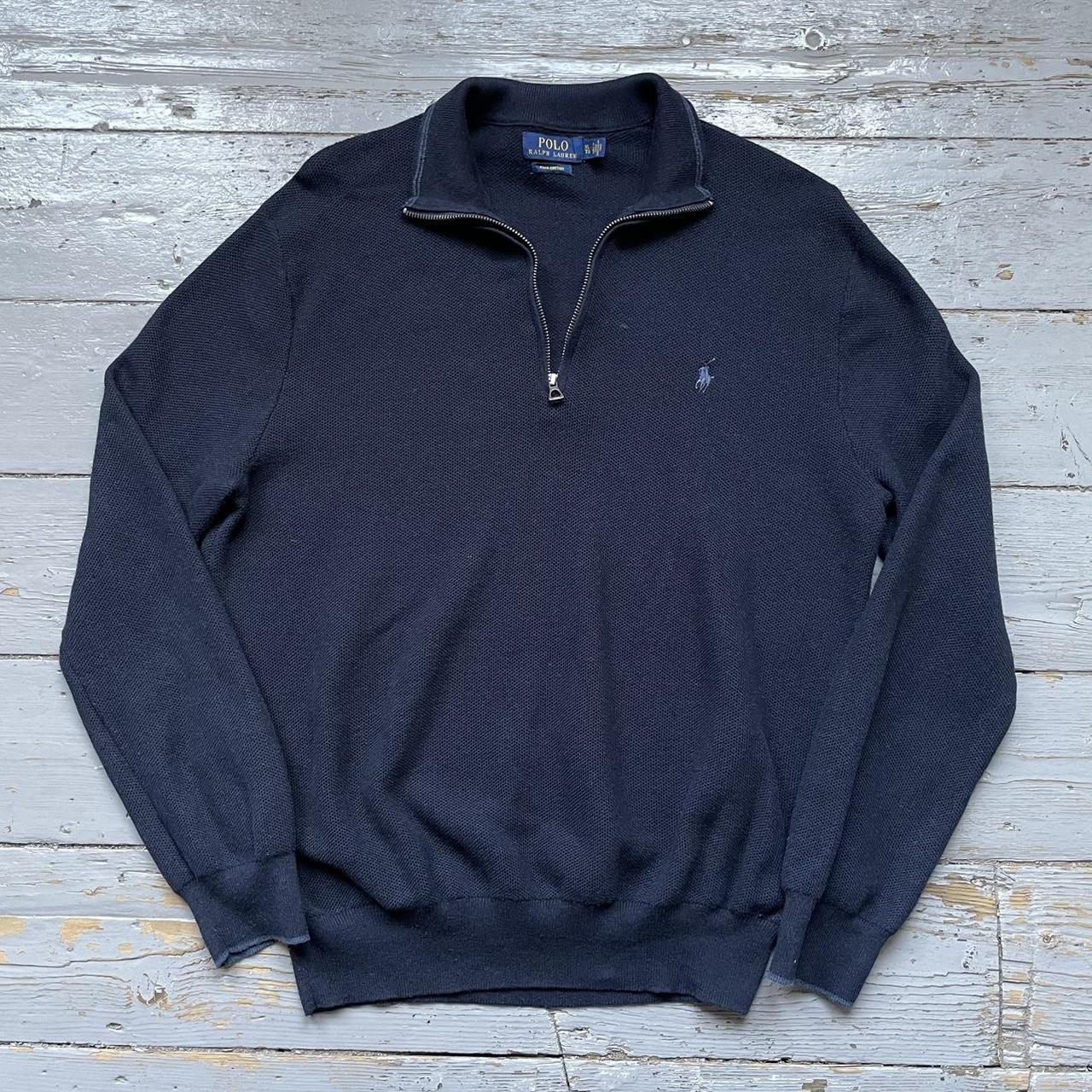 Ralph Lauren Men's Navy and Blue Jumper | Depop