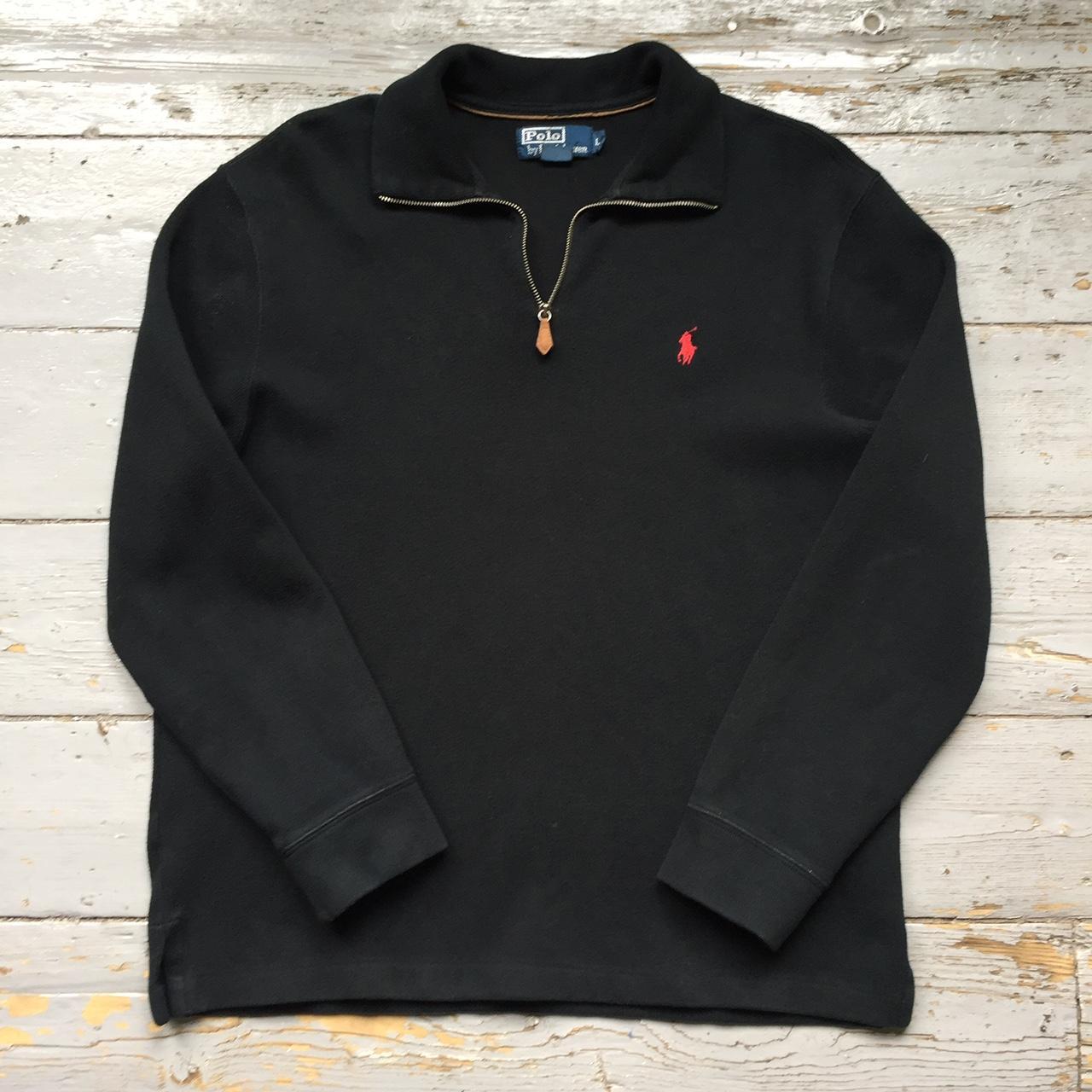 Ralph Lauren Men's Black and Red Sweatshirt | Depop