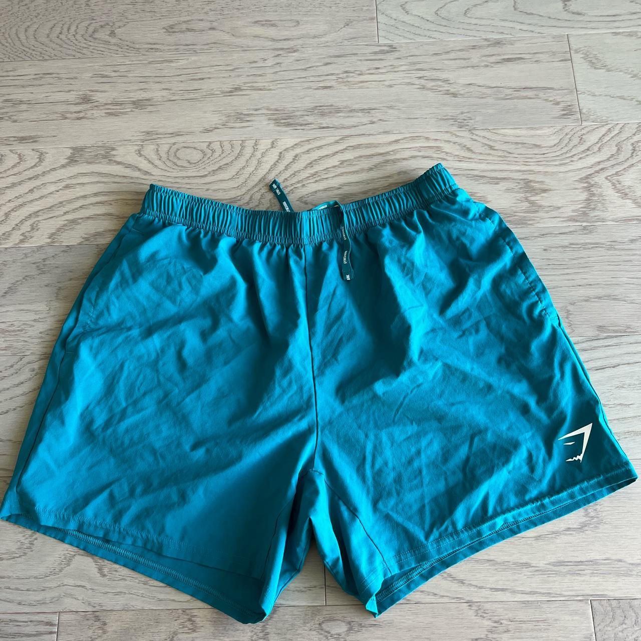 Men’s Gymshark 5” Inseam Shorts (Aqua Blue color,... - Depop