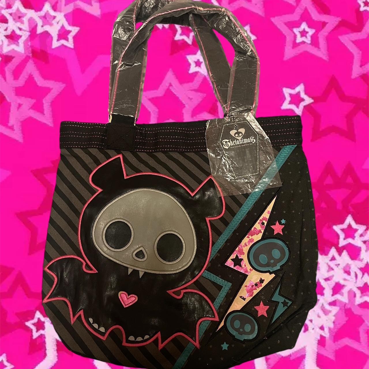 Skelanimals Character Print Tote Bag Black Rare selling 12”