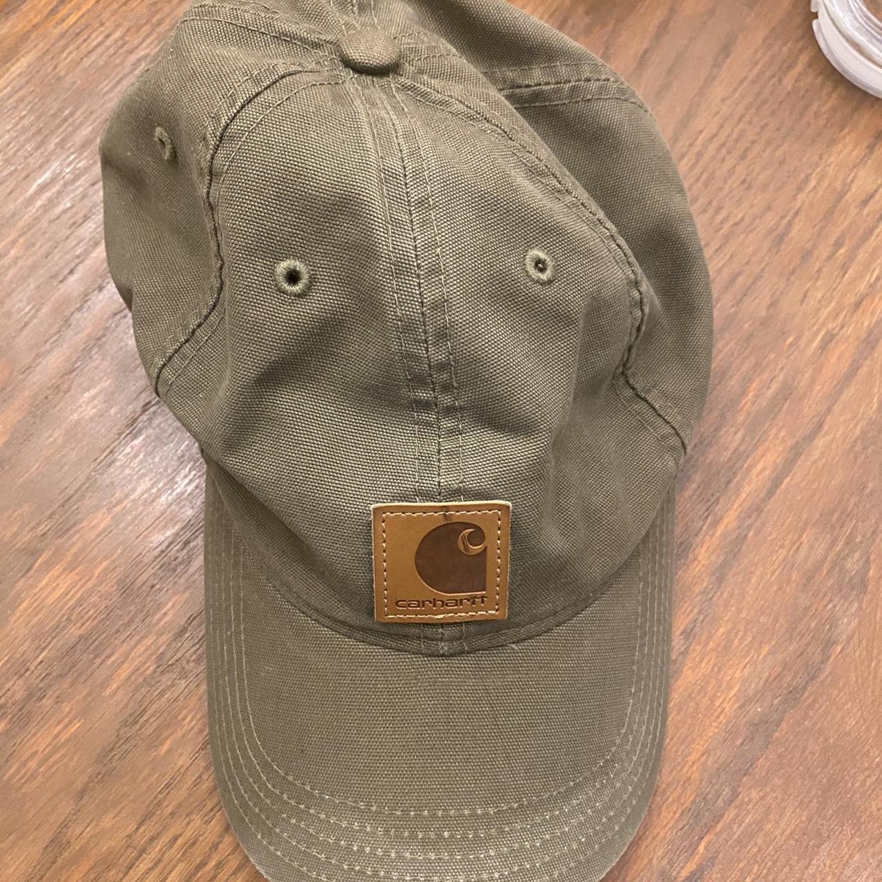 carhartt olive green baseball cap condition... - Depop