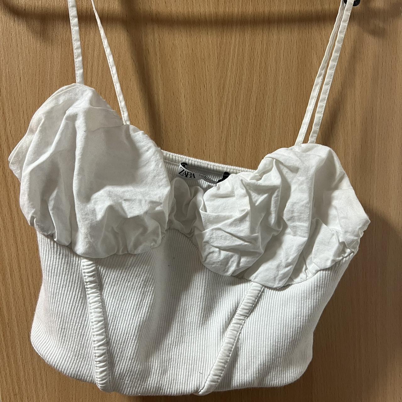 Zara Women's White Corset Depop