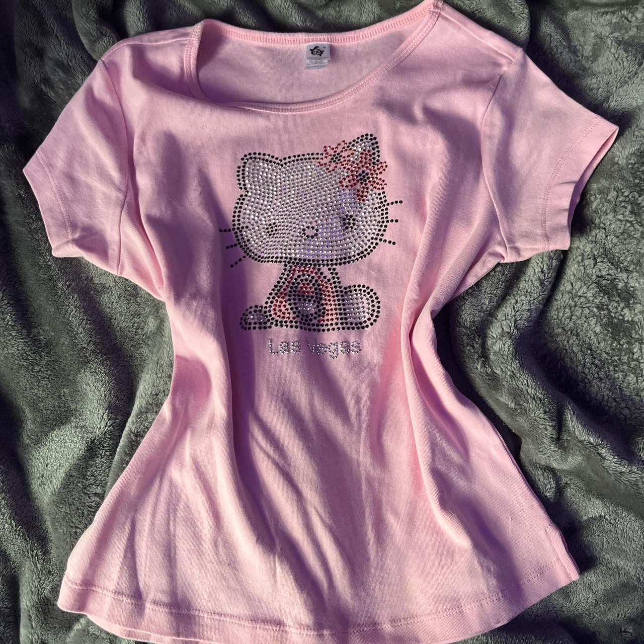 Bedazzled Las Vegas hello kitty shirt Soooo cute... - Depop