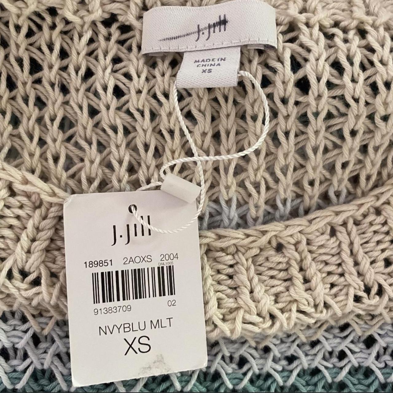 J. Jill women's cable knit fisherman sweater in - Depop