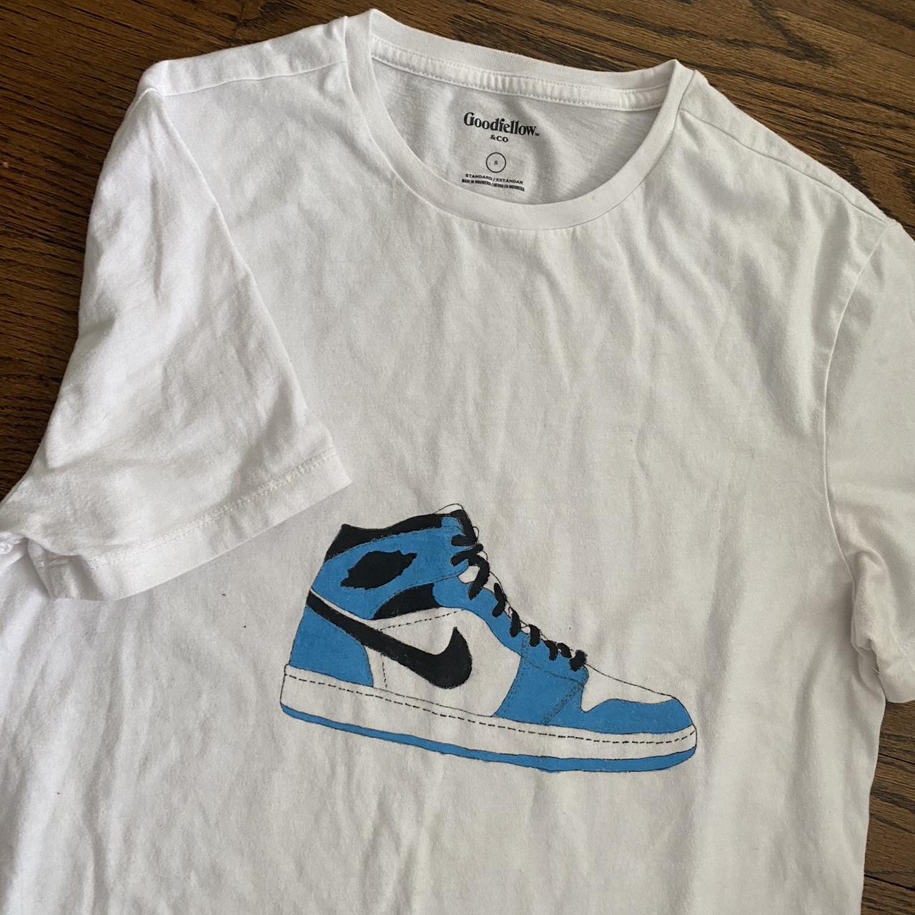 university blue jordan 4 t shirt