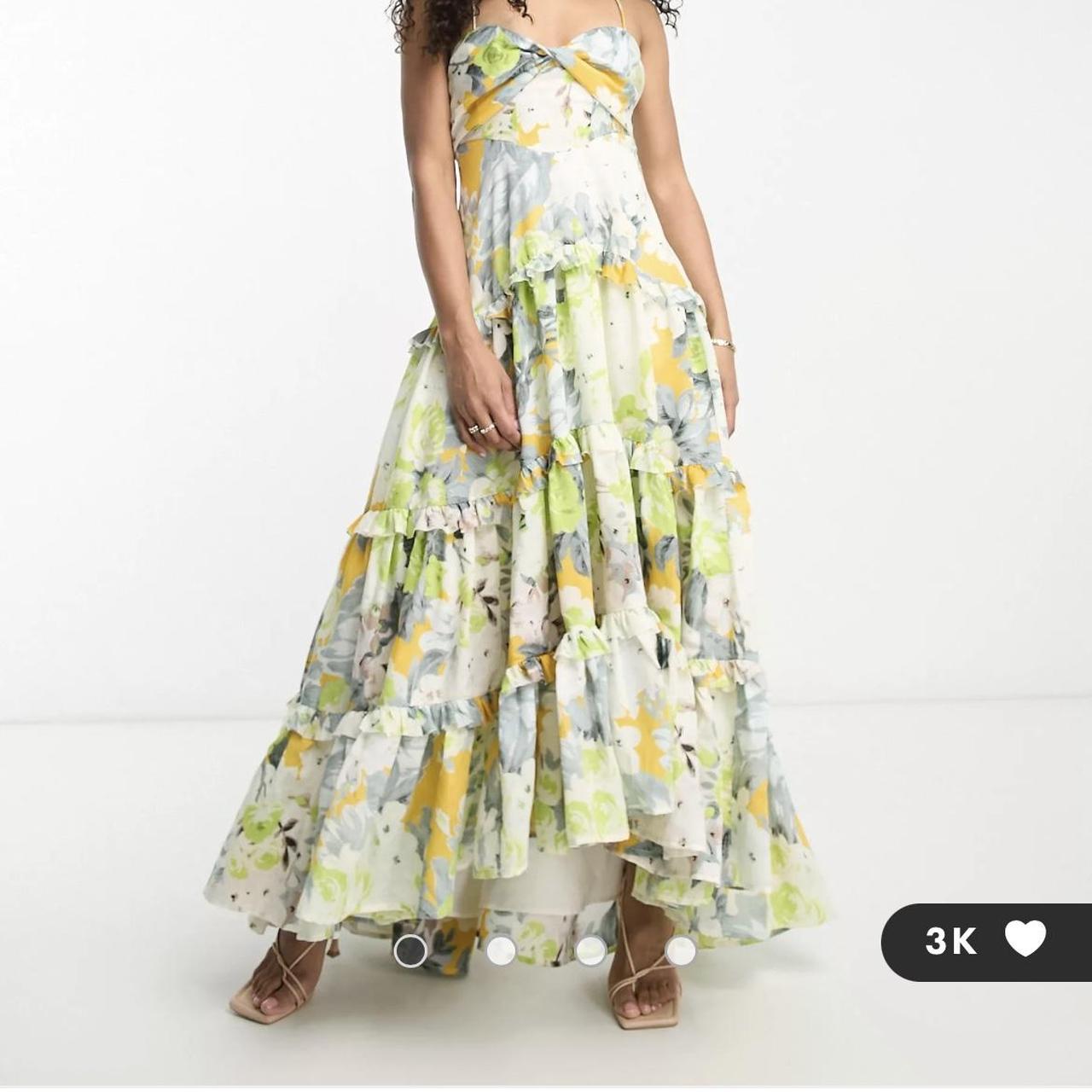 Asos design maxi floral dress Size 8 Zip and... Depop