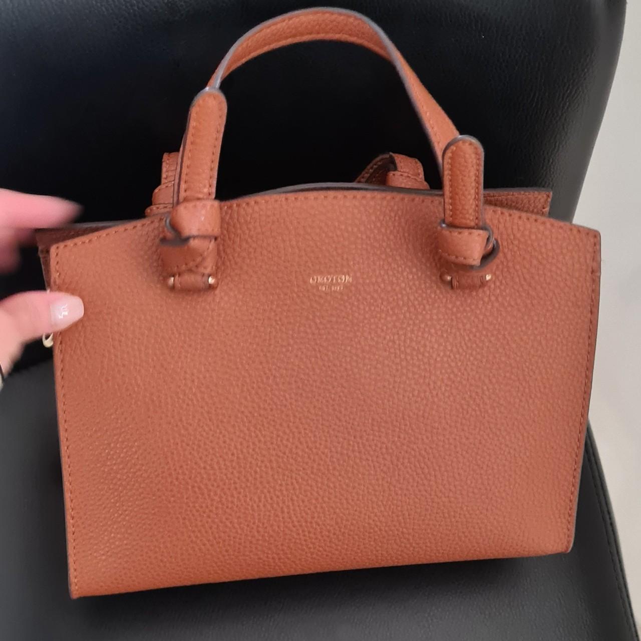 Oroton bag tan genuine leather handbag rrp Depop