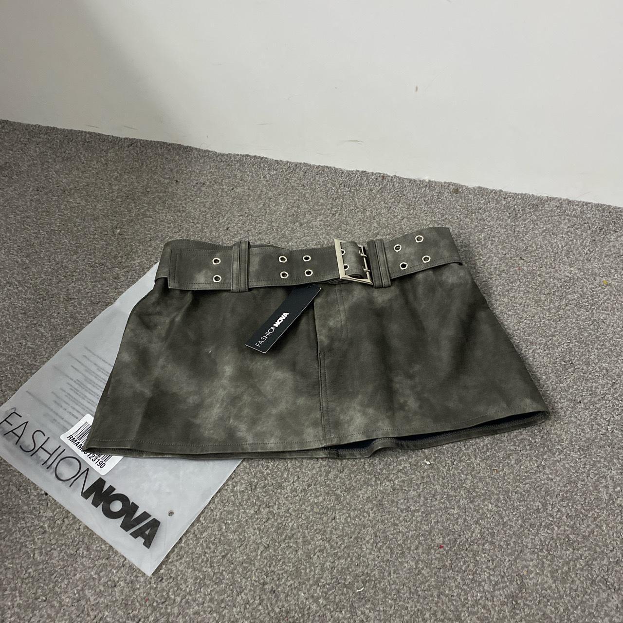 fashion nova janisa faux leather micro mini skirt Depop