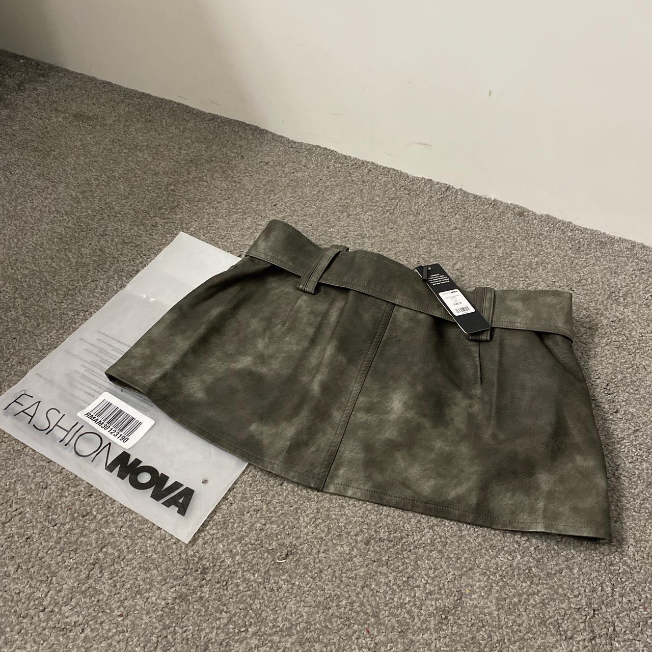 fashion nova janisa faux leather micro mini skirt Depop