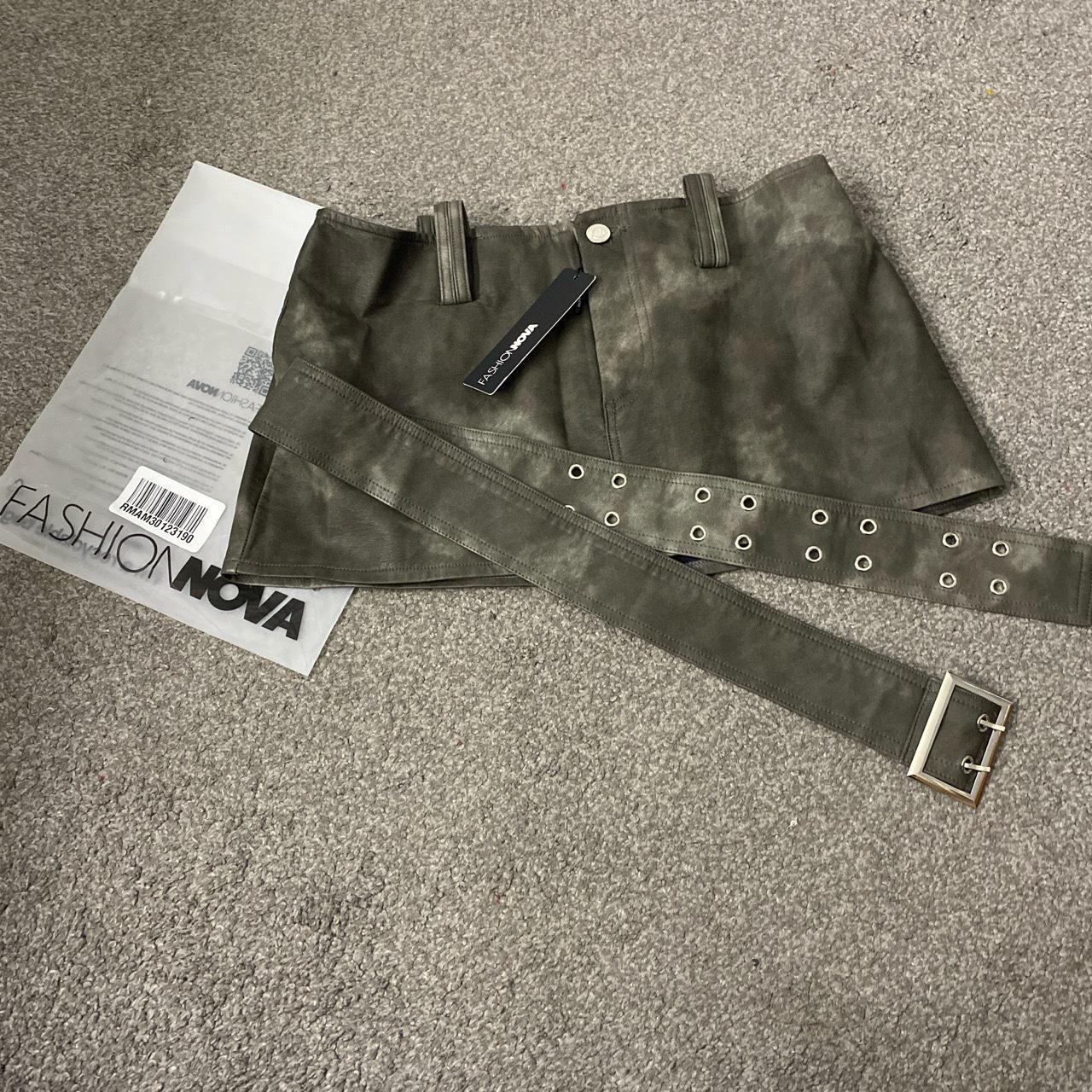 fashion nova janisa faux leather micro mini skirt Depop