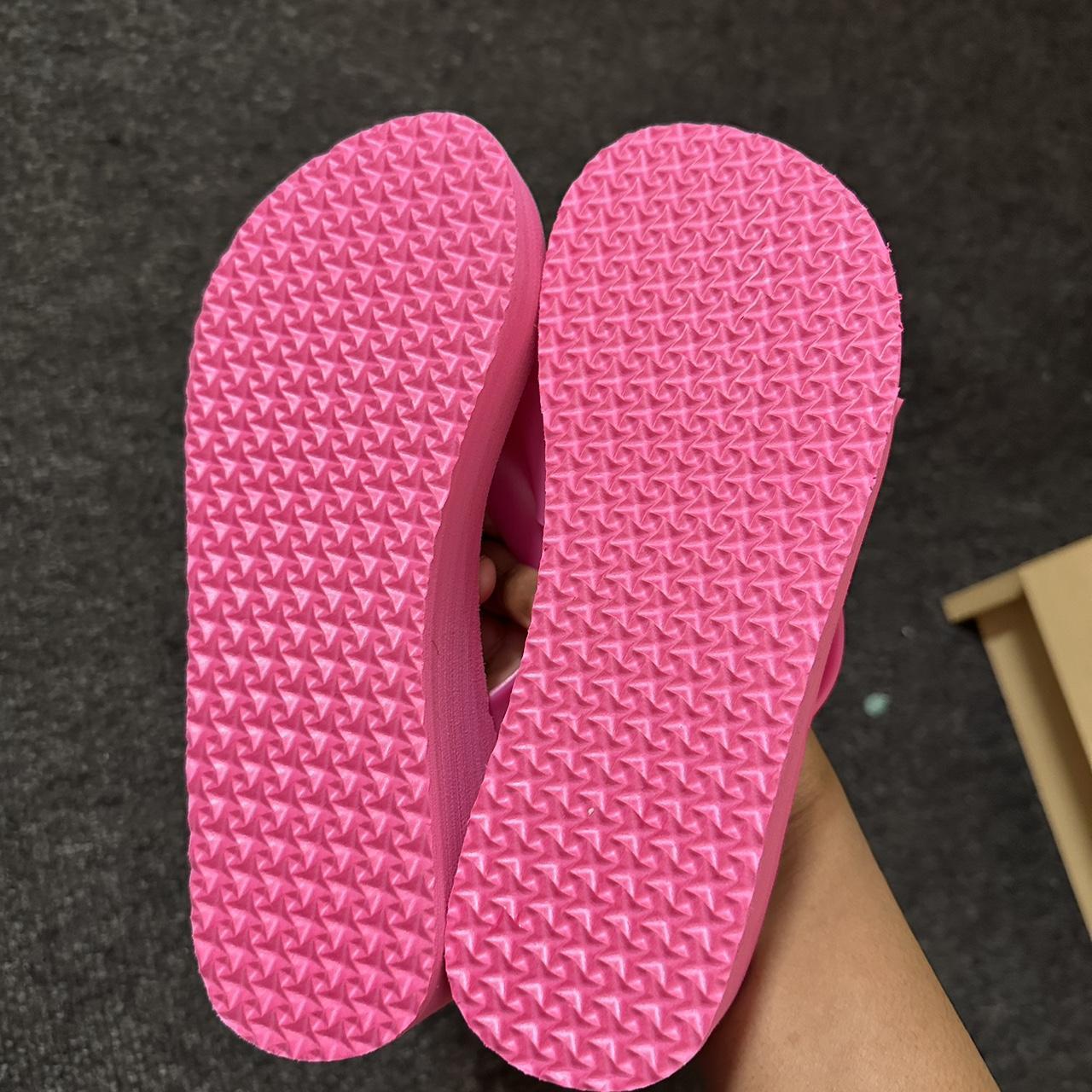 Y2k hot pink Barbie Core Platform wedge sandals with... - Depop