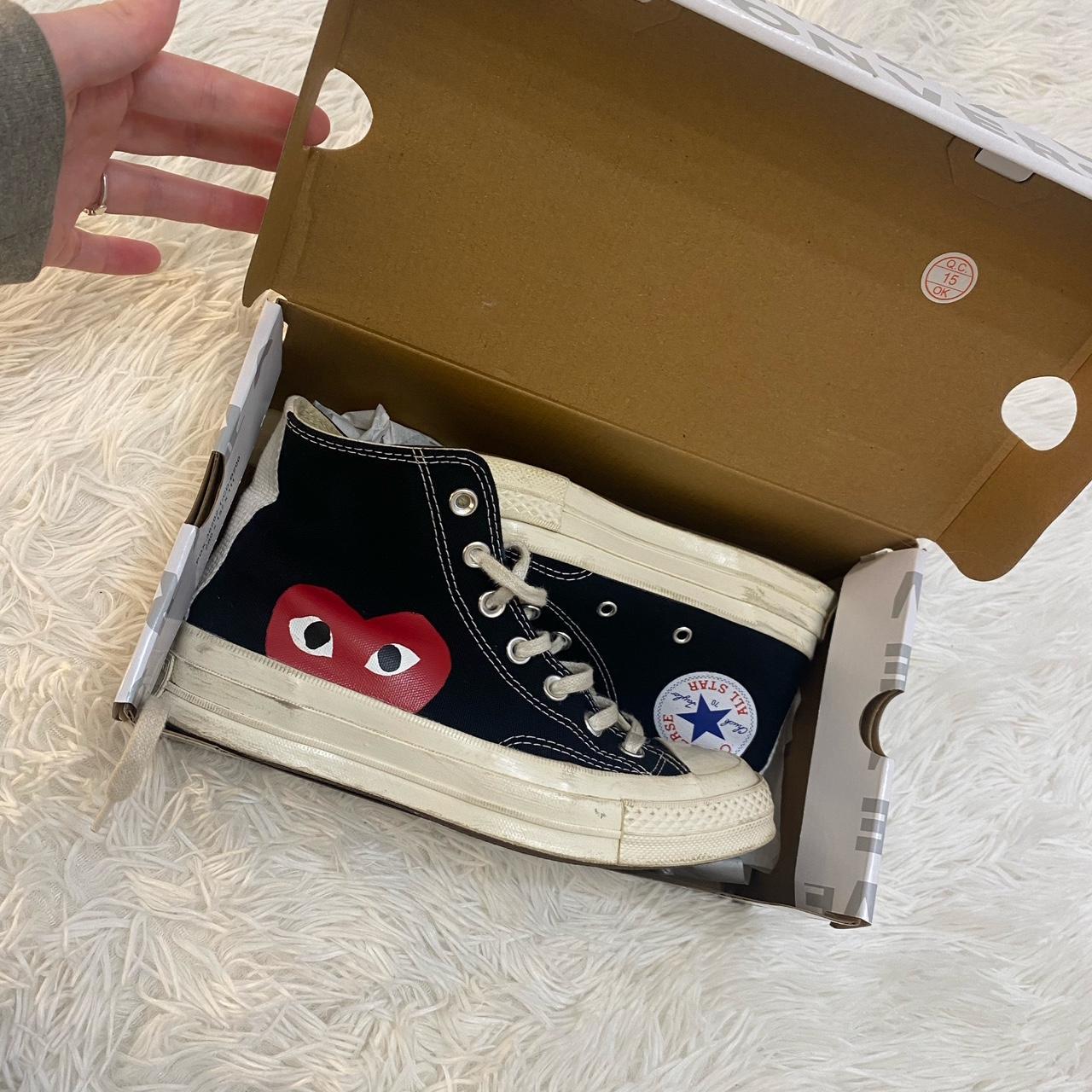 cdg converse / converse play do not buy! will not... - Depop