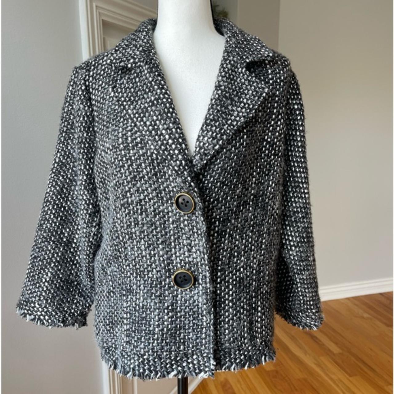 Cabi Black White tweed 2 button jacket intentional. Depop