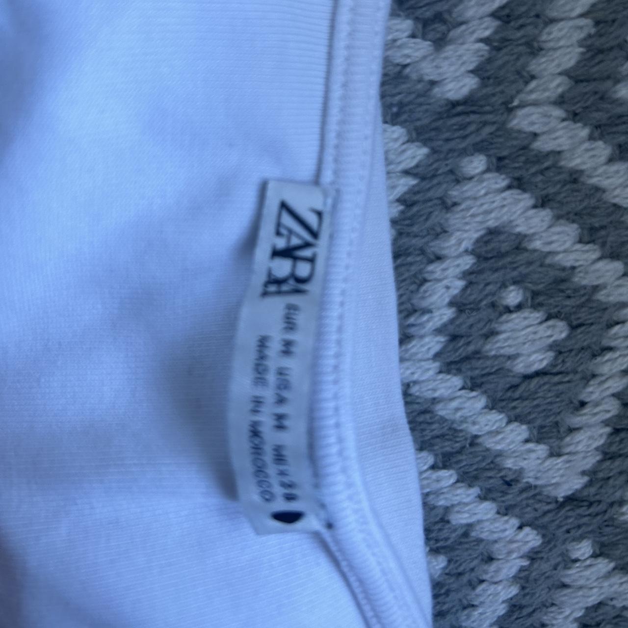 Zara white cropped t shirt Perfect bright white... Depop