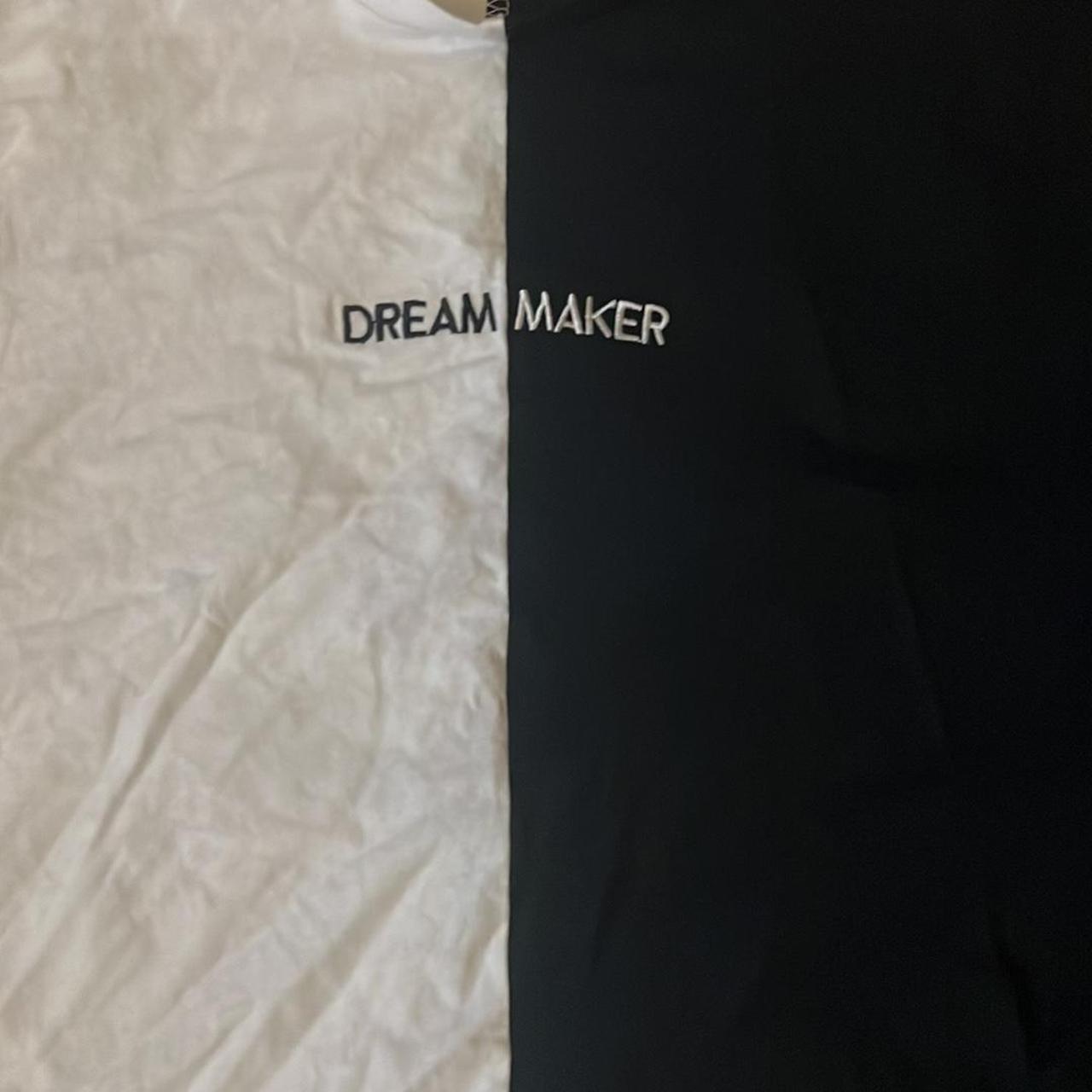 SHEIN, Shirts, Dream Maker Half White Half Black Tee