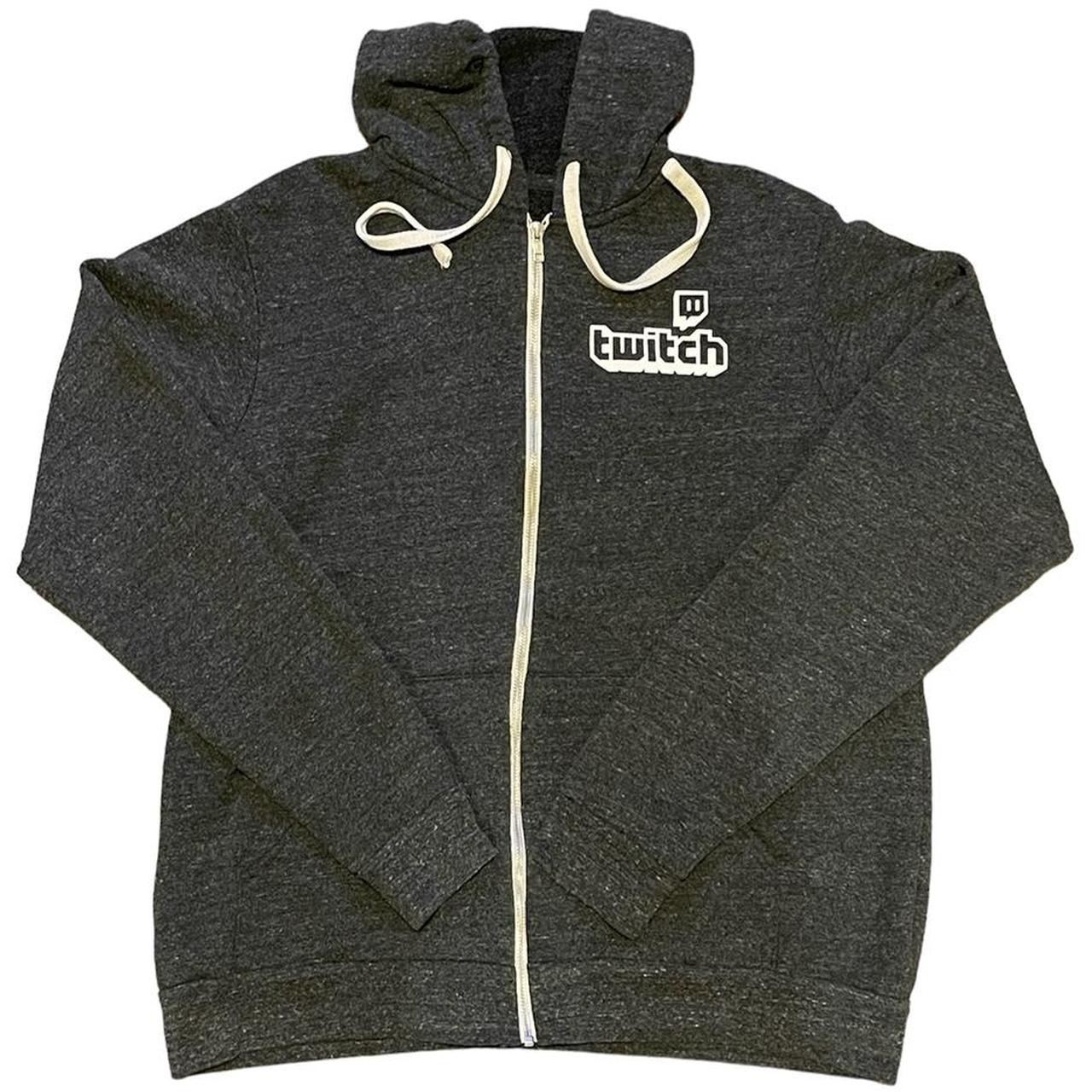 Twitch.TV Logo Streamer Grey Hooded Jacket Size... Depop
