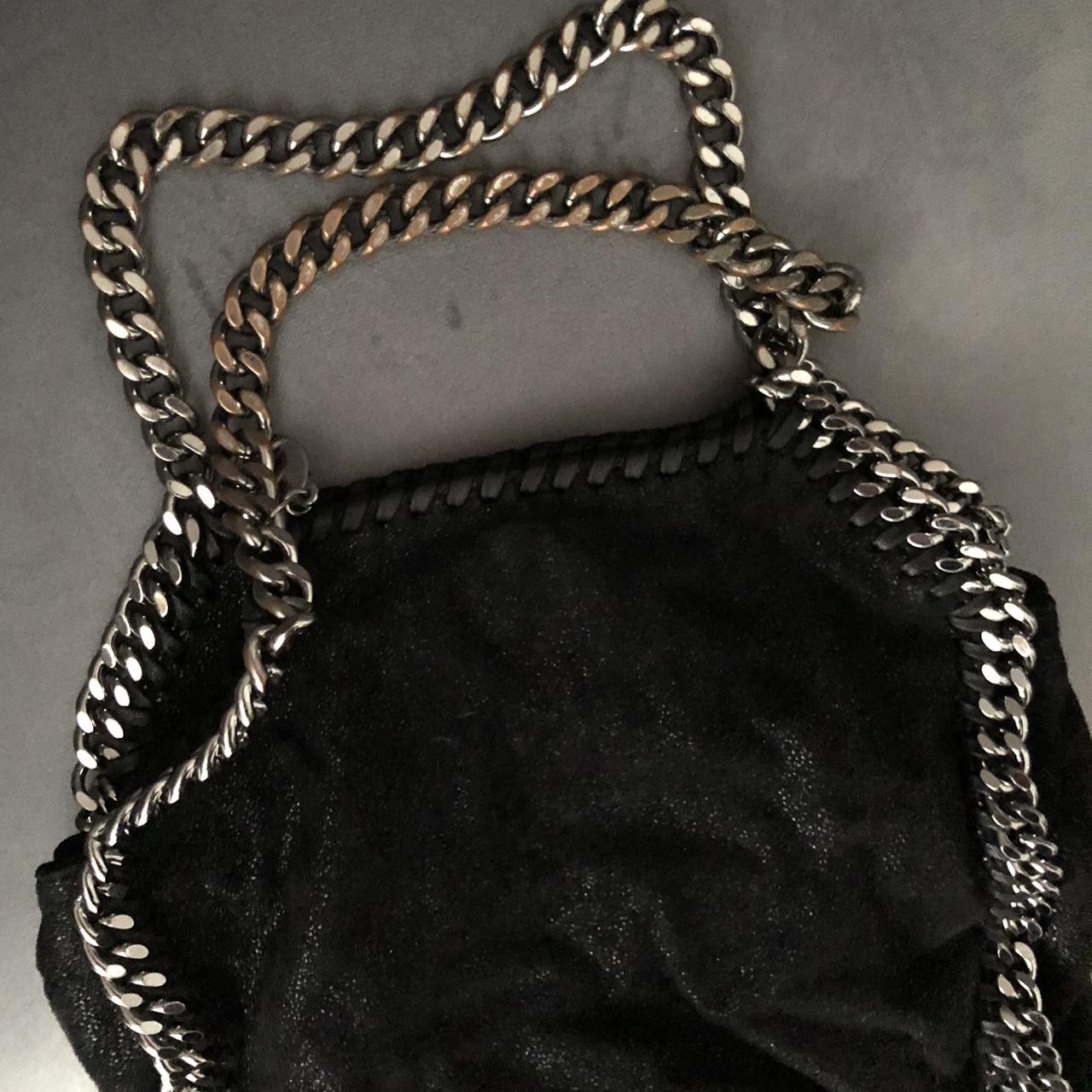 Stella Mccartney Falabella Mini Tote Bag black chain... - Depop