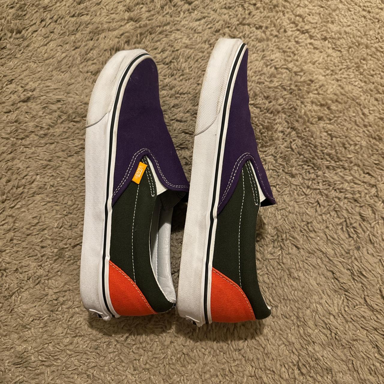 Multicolor vans slip on - worn once Size 10 womens - Depop