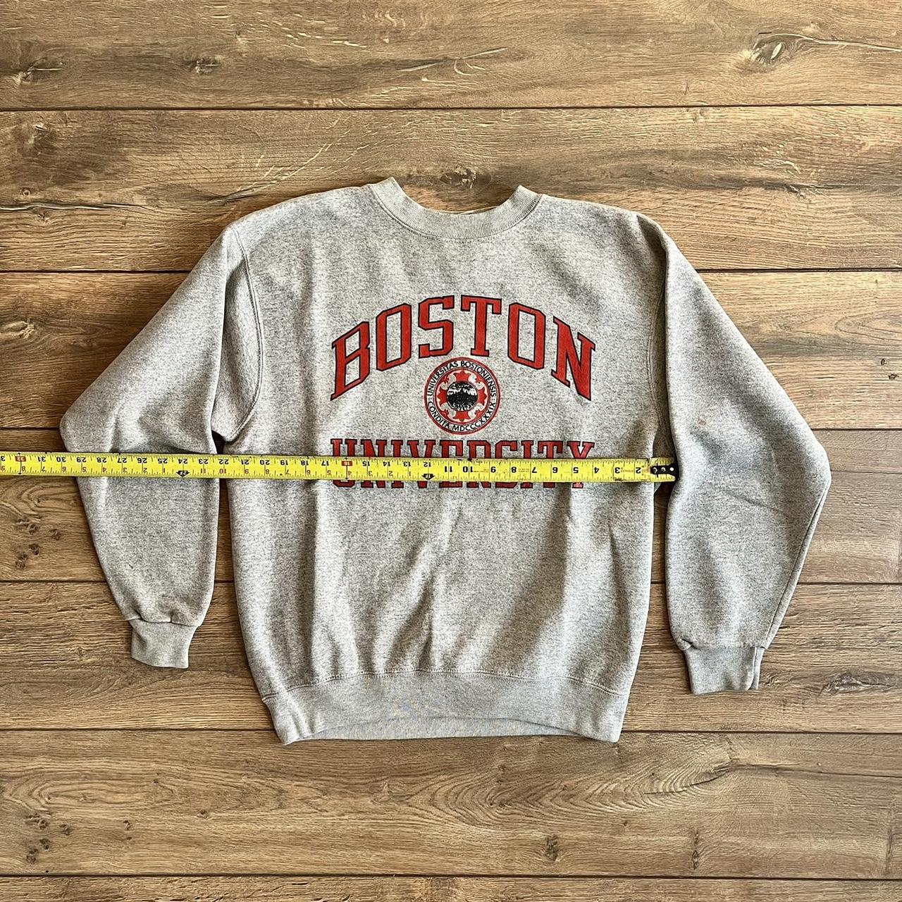 Vintage Nike Boston University Hoodie Size S Pit to - Depop