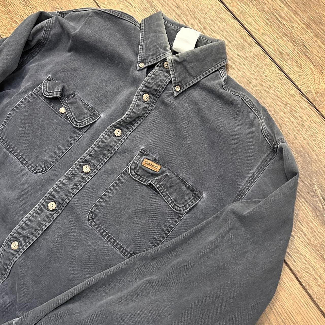 Vintage Carhartt Button Up Shirt Height:... - Depop
