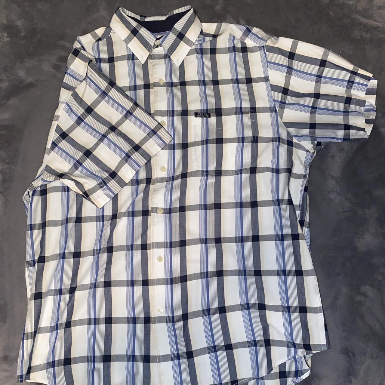 Chaps Ralph Lauren Short Sleeve Dress Shirt - Sz - Depop