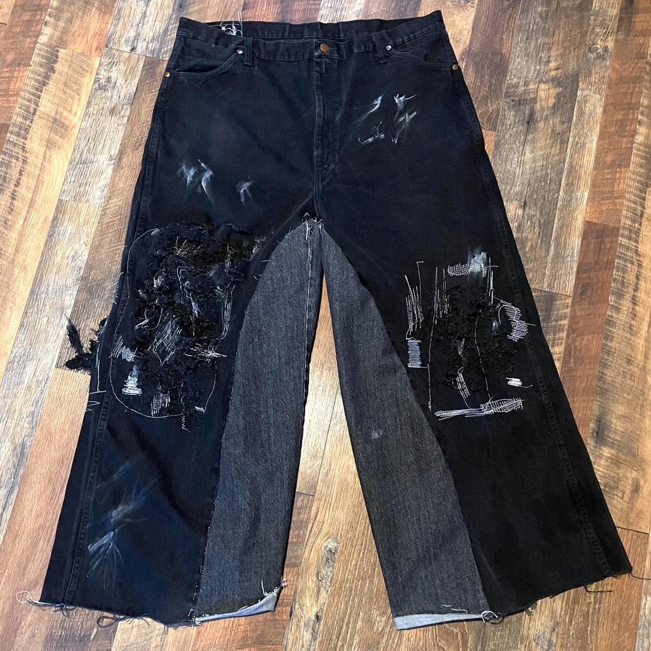 CRAZY SUPER DISTRESSED (NEW DENIM) JEANS FROM MY... - Depop