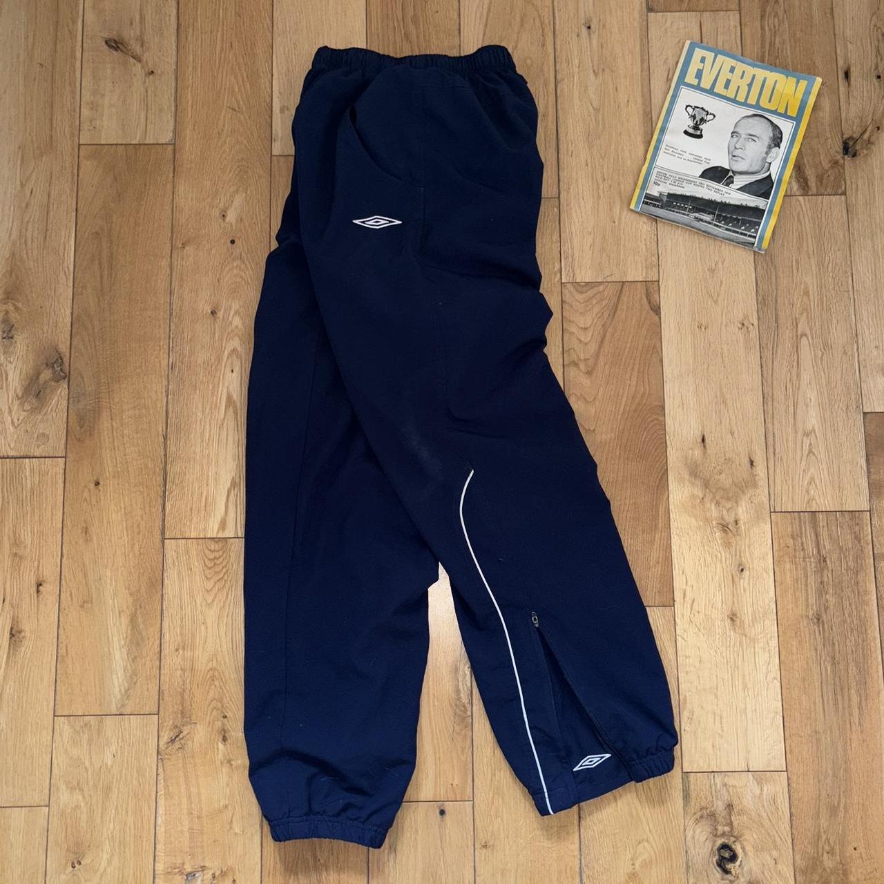 Umbro Tracksuit Bottoms. Navy. Wide leg. Cuffed.... Depop