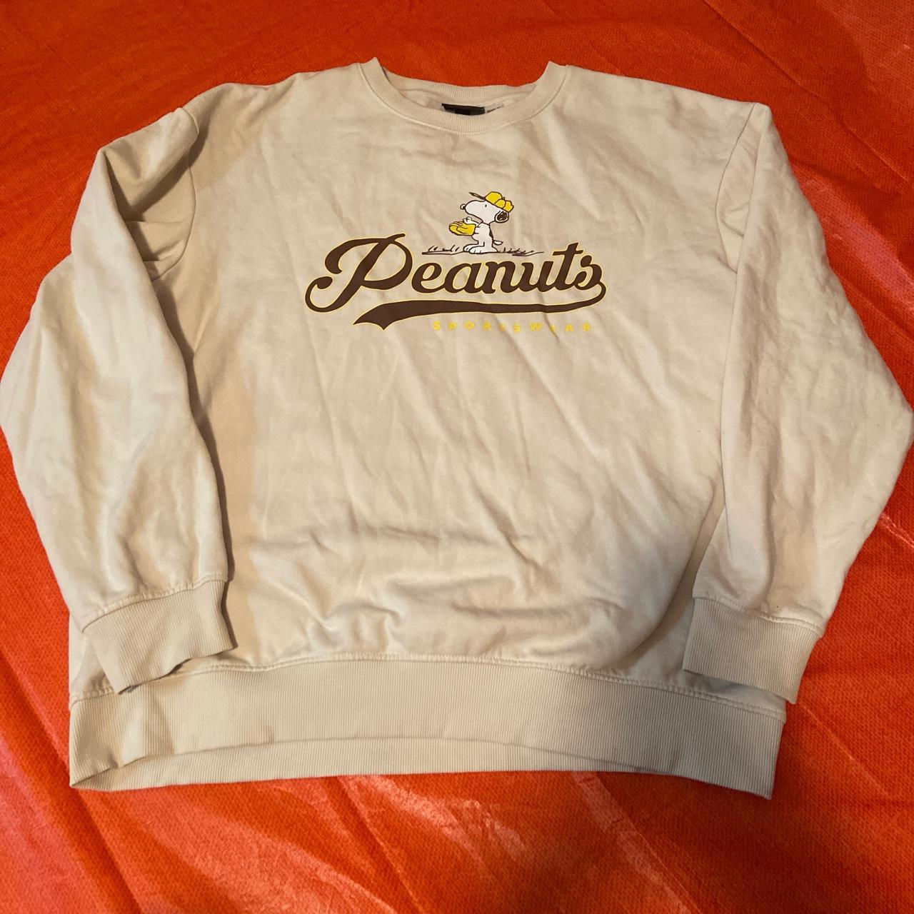 H&M Men's Cream Sweatshirt Depop