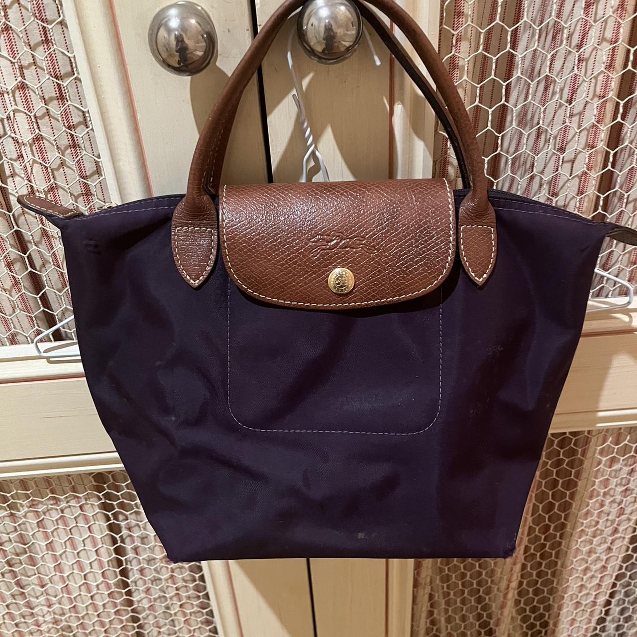 Long Cham small purple hand bag - Depop